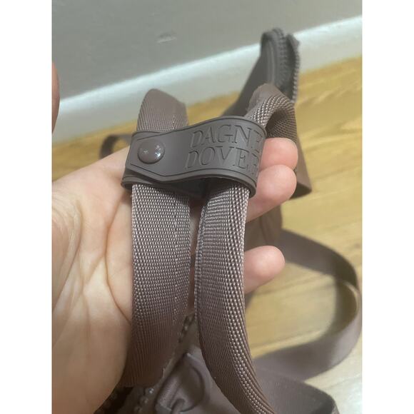 Dagne Dover Neoprene Medium Size Carryall Mauve Dune Top Zip Tote Crossbody - Picture 7 of 11